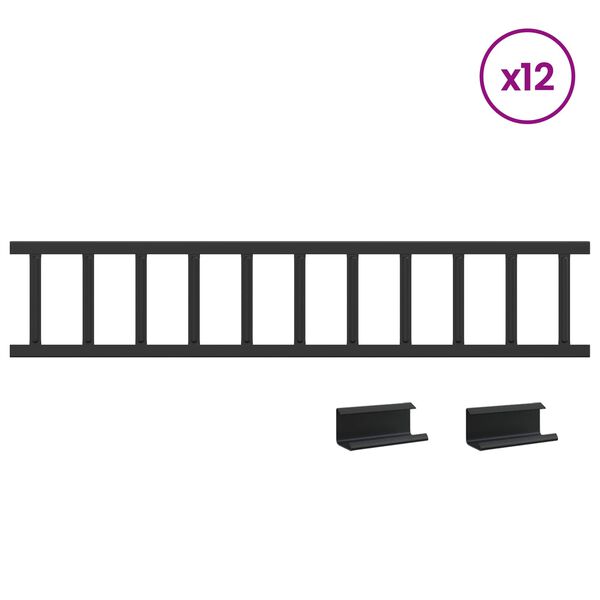 vidaXL Stře&scaron;n&iacute; z&aacute;chytn&iacute;k sněhu 1200 x 2,5 x 20 cm Ocel