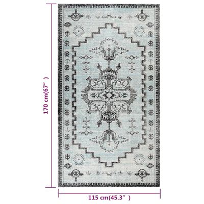 vidaXL Venkovní koberec hladce tkaný 115 x 170 cm zelenošedý