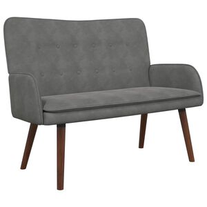vidaXL Sofa pro dvě osoby Tmavě &scaron;ed&aacute; 115 x 61 x 87 cm Samet
