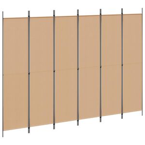 vidaXL 6-panelov&yacute; děl&iacute;c&iacute; paravan B&eacute;žov&aacute; 300 x 220 cm Textil