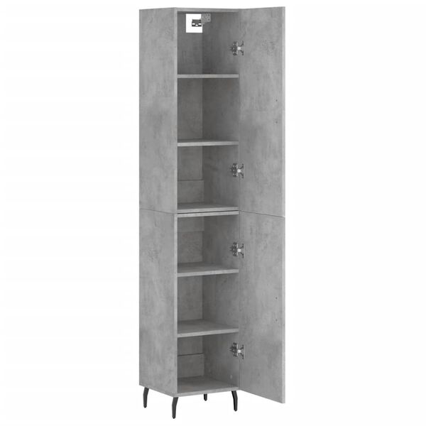 vidaXL Skř&iacute;ň highboard betonově &scaron;ed&aacute; 34,5x34x180 cm kompozitn&iacute; dřevo