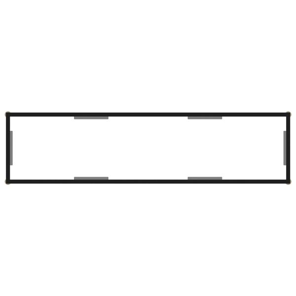 vidaXL Konzolov&yacute; stolek průhledn&yacute; 140 x 35 x 75 cm tvrzen&eacute; sklo