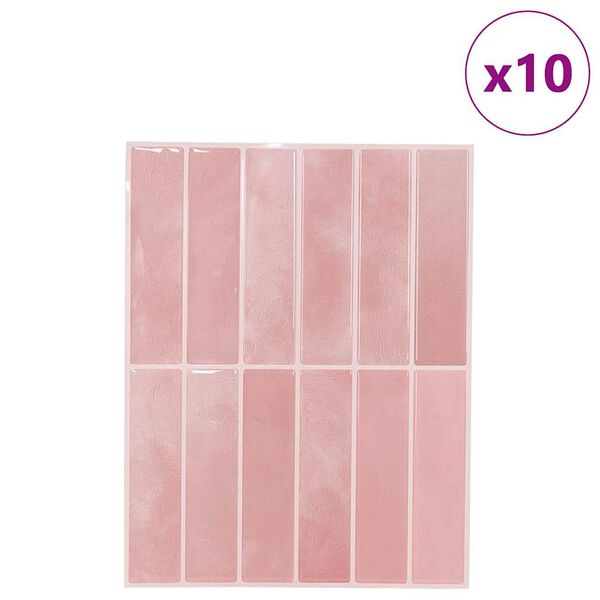 vidaXL Obd&eacute;ln&iacute;kov&aacute; dlažba 10 pcs Růžov&aacute; 29 x 23 x 0,08 cm