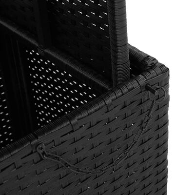 vidaXL Zahradní stolek černý 80 x 80 x 71 cm polyratan a akácie