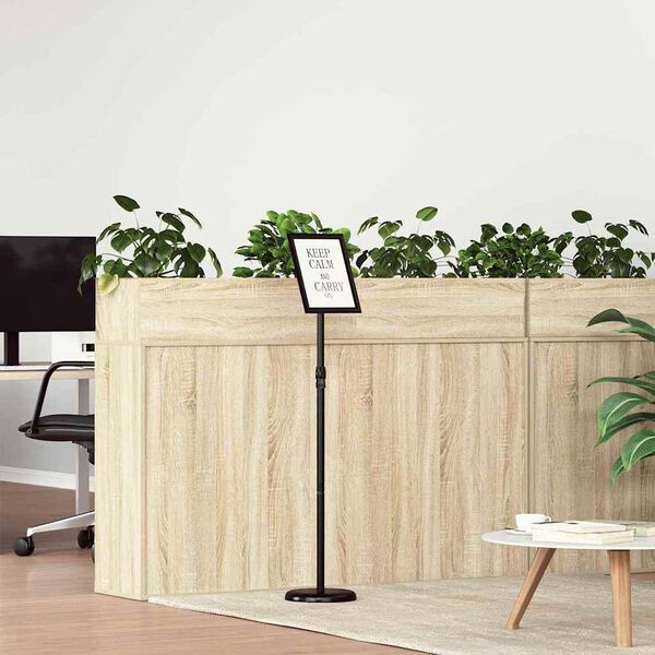 vidaXL St&aacute;nky pro veletrhy Čern&aacute; 25 x 25 x 125 cm Hlin&iacute;k