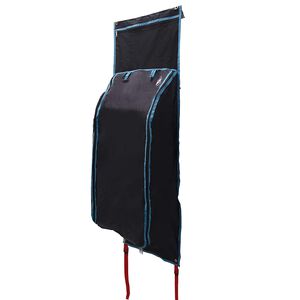 vidaXL Skladovac&iacute; s&aacute;ček s &uacute;loži&scaron;těm Čern&aacute; a modr&aacute; 140 x 43 cm oxford