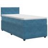 vidaXL Postel boxspring s matrac&iacute; s čelo Tmavě modr&aacute; 80 x 200 cm Samet