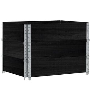 vidaXL Paletov&eacute; n&aacute;stavce 3 ks čern&eacute; 80 x 60 cm masivn&iacute; borov&eacute; dřevo