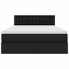 vidaXL Postel s &uacute;ložn&yacute;m prostorem a matrac&iacute; s čelo Čern&aacute; 140 x 200 cm