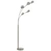 vidaXL Stojací lampa 200 cm 5 x E14 stříbrná