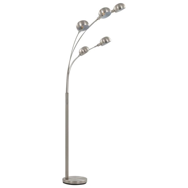 vidaXL Stojací lampa 200 cm 5 x E14 stříbrná