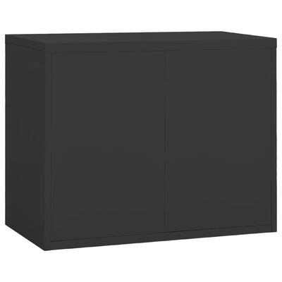 vidaXL Kancelářská skříň antracitová 90 x 46 x 72,5 cm ocel