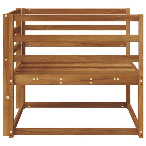 vidaXL Venkovn&iacute; středn&iacute; pohovka Masivn&iacute; ak&aacute;tov&eacute; dřevo Př&iacute;rodn&iacute;