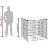 vidaXL Psí kotec stříbrný 110 x 110 x 110 cm ocel