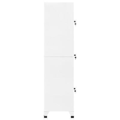 vidaXL Uzamykatelná skříň bílá 38 x 45 x 180 cm ocel