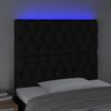 vidaXL Čelo postele s LED čern&eacute; 100x7x118/128 cm textil