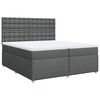 vidaXL Box spring postel s matrac&iacute; tmavě &scaron;ed&aacute; 200x200 cm textil