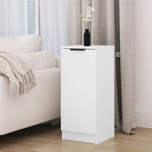 vidaXL Př&iacute;born&iacute;k b&iacute;l&yacute; 30 x 30 x 70 cm kompozitn&iacute; dřevo