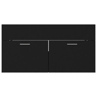 vidaXL Skříňka pod umyvadlo černá 90 x 38,5 x 46 cm dřevotříska