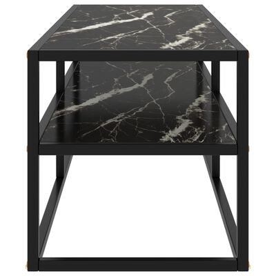 vidaXL TV stolek černé mramorové sklo 120 x 40 x 40 cm