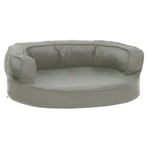 vidaXL Ergonomick&yacute; pel&iacute;&scaron;ek pro psy 60 x 42 cm lněn&yacute; vzhled &scaron;ed&yacute;