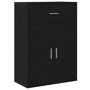 vidaXL Serv&iacute;rovac&iacute; skř&iacute;ň Čern&yacute; dub 60 x 30 x 84 cm Kompozitn&iacute; dřevo