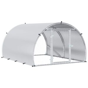 vidaXL Kuřec&iacute; kurn&iacute;k Stř&iacute;brn&aacute; 200 x 150 x 100 cm Pozinkovan&aacute; ocel