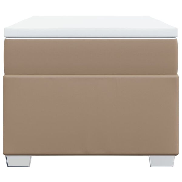 vidaXL Box spring postel s matrac&iacute; cappuccino 100x200 cm uměl&aacute; kůže