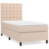 vidaXL Box spring postel s matrac&iacute; cappuccino 90x190 cm uměl&aacute; kůže