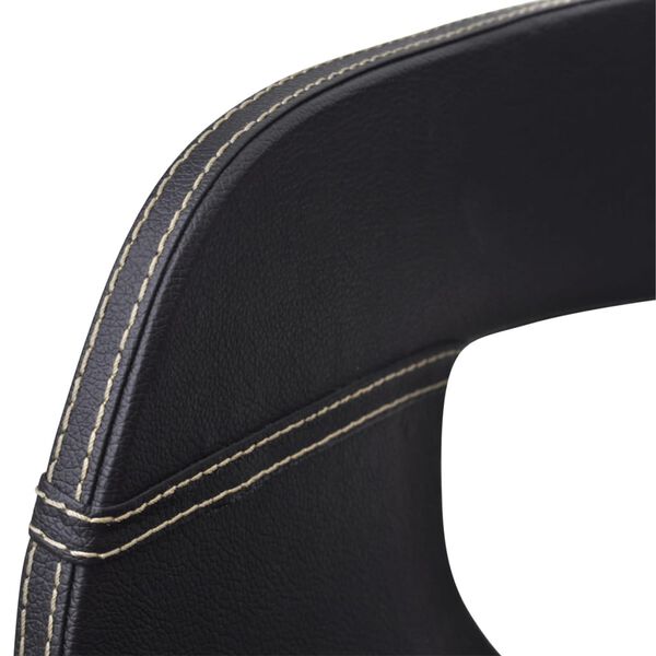 vidaXL J&iacute;deln&iacute; židle 4 ks oh&yacute;ban&eacute; dřevo a uměl&aacute; kůže