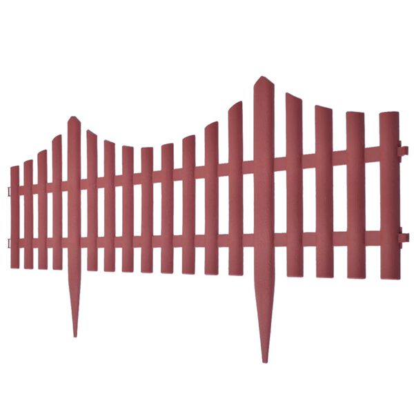 vidaXL Zahradn&iacute; dekorativn&iacute; plot 17 ks 10 m hněd&yacute;