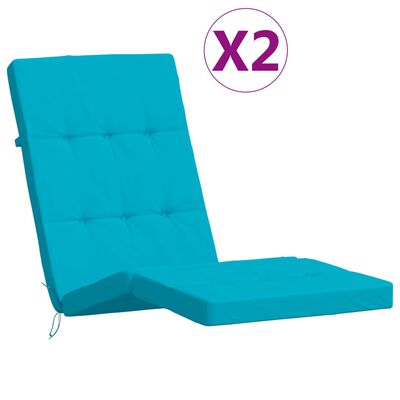 vidaXL Podušky na polohovací židli 2 ks tyrkysové oxfordská látka