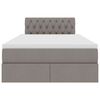 vidaXL Postel s úložným prostorem a matrací s čelo Taupe 120 x 200 cm