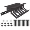 vidaXL Tray na kabely pod stolem 2 ks Čern&aacute; 44 x 11,5 x 13,5 cm Ocel