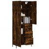 vidaXL Skř&iacute;ň highboard kouřov&yacute; dub 69,5 x 34 x 180 cm kompozitn&iacute; dřevo
