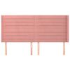 vidaXL Čelo postele typu u&scaron;&aacute;k růžov&eacute; 183x16x118/128 cm samet