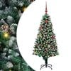 vidaXL Uměl&yacute; v&aacute;nočn&iacute; stromeček Zelen&aacute; 150 cm PVC, ocel a plast