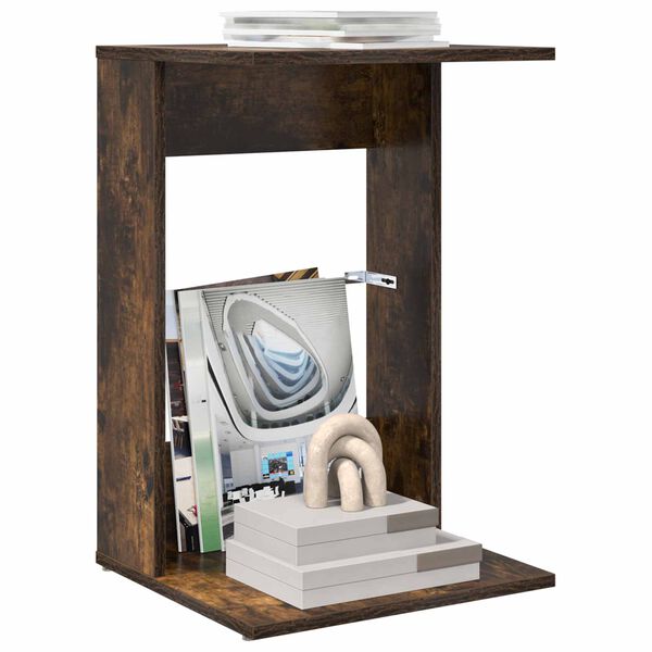 vidaXL Bočn&iacute; stůl Kouřov&yacute; dub 40 x 38 x 62,5 cm kompozitn&iacute; dřevo