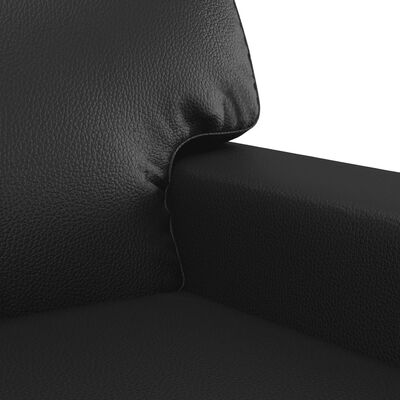 vidaXL 2dílná sedací souprava s polštáři černá umělá kůže