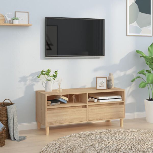 vidaXL TV skř&iacute;ňka dub sonoma 100 x 34,5 x 44,5 cm kompozitn&iacute; dřevo