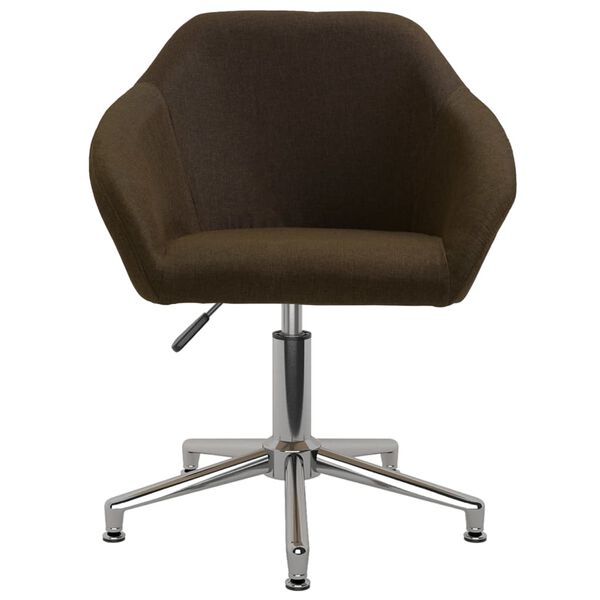 vidaXL Otočn&eacute; j&iacute;deln&iacute; židle 4 ks tmavě hněd&eacute; textil