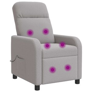 vidaXL Mas&aacute;žn&iacute; polohovac&iacute; křeslo Světle &scaron;ed&aacute; Boucl&eacute;