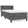 vidaXL Box spring postel s matrac&iacute; tmavě &scaron;ed&aacute; 80 x 200 cm samet