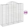vidaXL Klenut&eacute; gabionov&eacute; ko&scaron;e 9 ks 200x50x160/180cm pozinkovan&eacute; železo