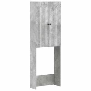 vidaXL Toaletn&iacute; skř&iacute;ňka ALKMAAR Betonově &scaron;ed&aacute; 66 x 25,5 x 190 cm