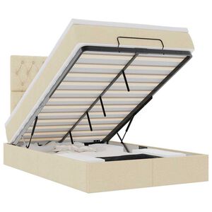 vidaXL Osmansk&yacute; r&aacute;m postele s matrac&iacute; kr&eacute;mov&aacute; 120x190cm textil