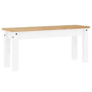 vidaXL J&iacute;deln&iacute; lavice Panama b&iacute;l&aacute; 105x30x45 cm masivn&iacute; borov&eacute; dřevo