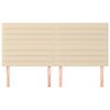 vidaXL Čelo postele kr&eacute;mov&eacute; 160x5x118/128 cm l&aacute;tkov&eacute;