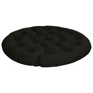 vidaXL Pol&scaron;t&aacute;ř na papasan VIANEN 100% polyester Čern&aacute; &Oslash; 130 x 12 cm