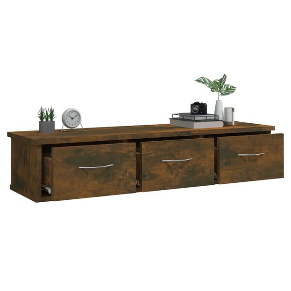 vidaXL Nástěnná skříňka kouřový dub 88 x 26 x 18,5 cm kompozitní dřevo